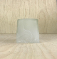 Lampenglas quadratisch  mit E 14 Loch in alabaster weiss